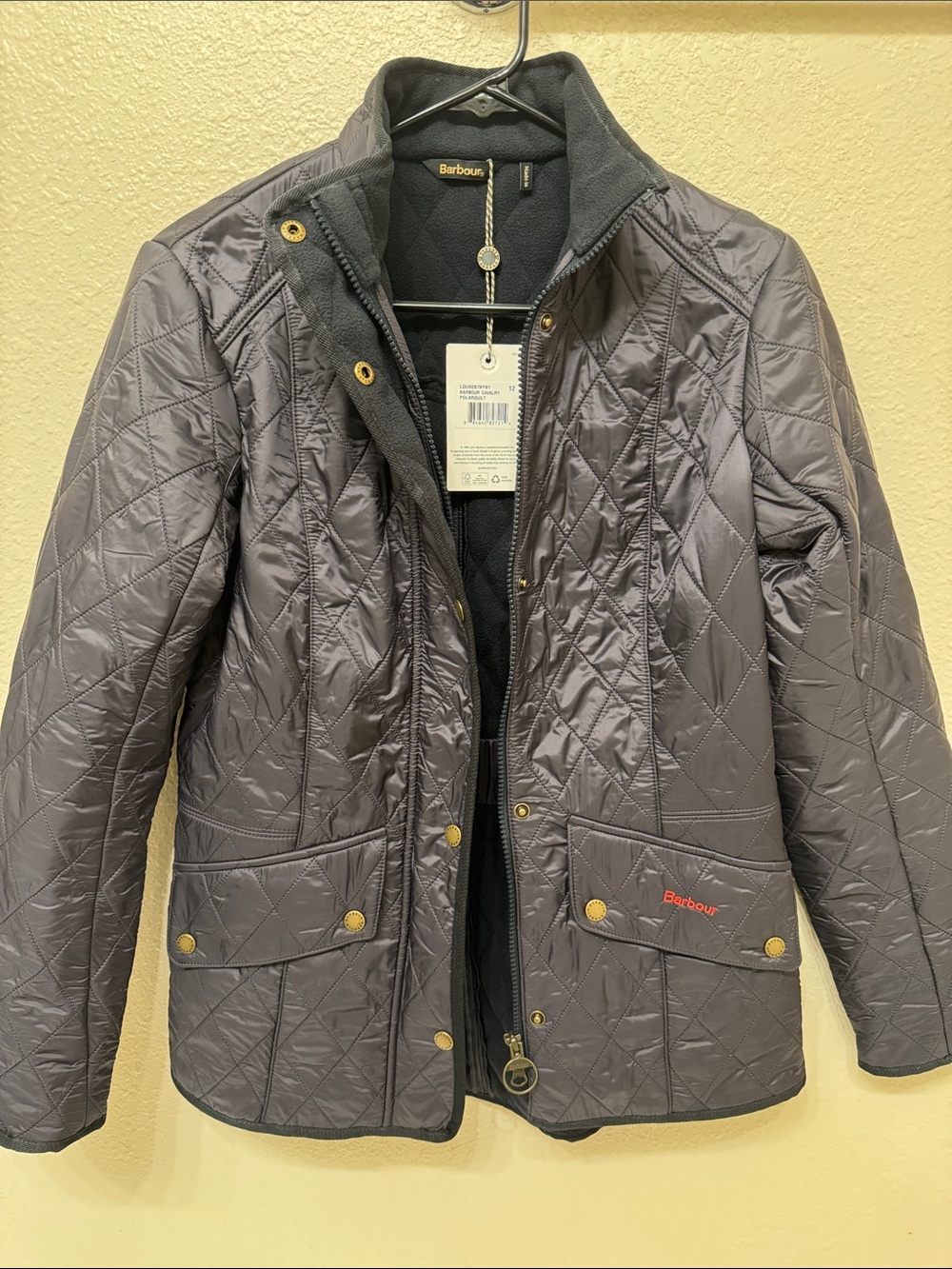 NWT Barbour Cavalry Polarquilt Jacket - Navy - US 8